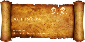 Dull Réka névjegykártya